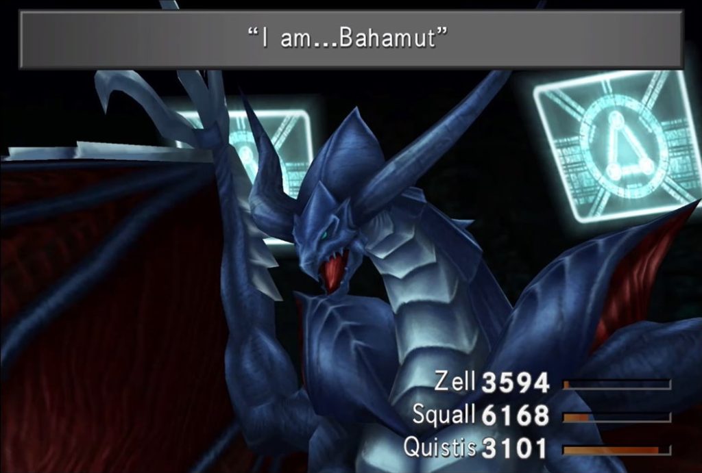 Bahamut the dragon saying "I am...Bahamut."
