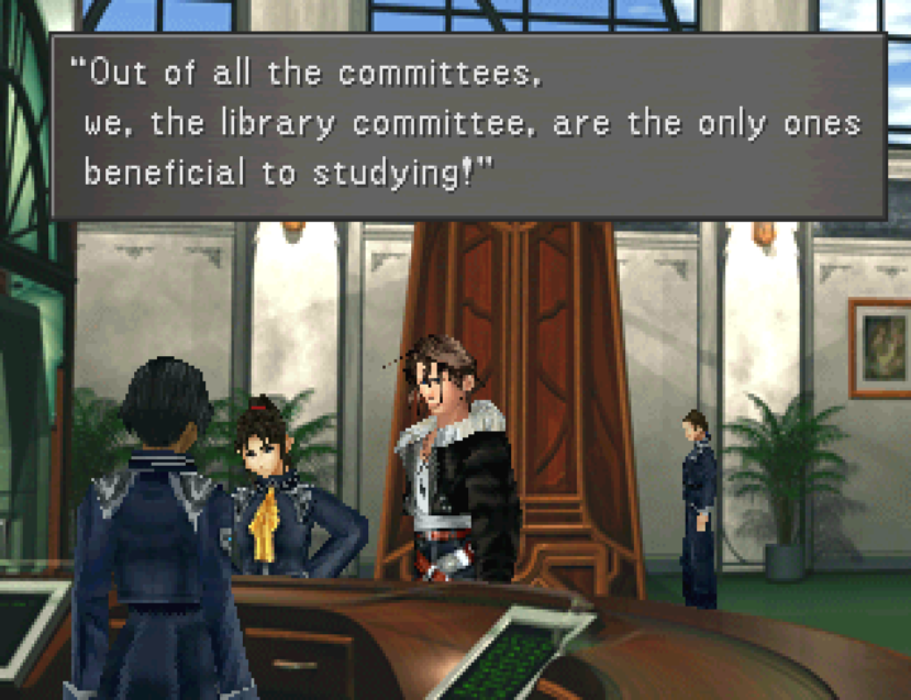 "Out of all the committees, we, the library committee, are the only ones beneficial to studying!"