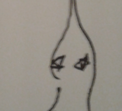 A stretched-out drawing of PuPu.